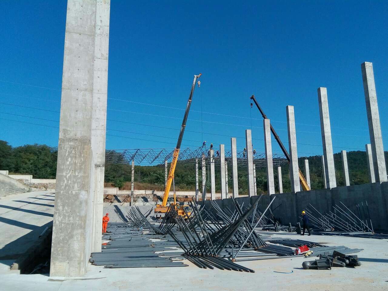 七台河威海搅拌站网架